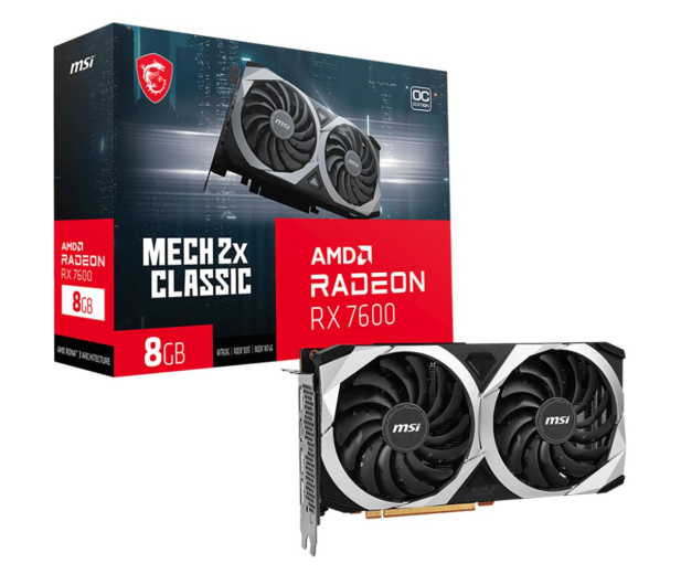 MSI Radeon RX 7600 MECH 2X CLASSIC OC 8G GDDR6 - 1146152 - zdjęcie